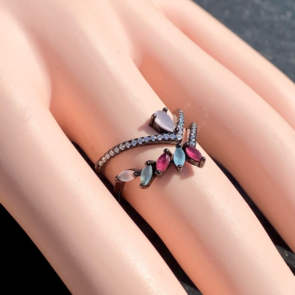 Chalcedony & Ruby Ring - image 2